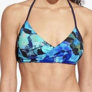 ATHLETA S Blue Mystique Kata Wrap Bikini Top
